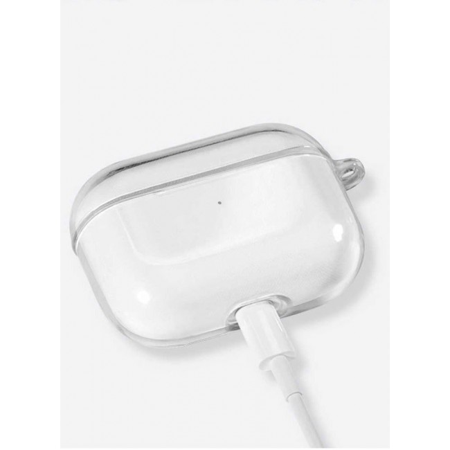 MARGOUN AirPods 3 Shockproof Case Transparent Ultra Slim Cover With Keychain Carabiner Clear