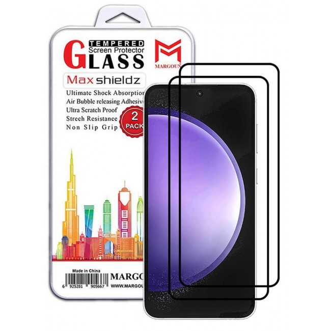 MARGOUN 2 Pack For Samsung Galaxy S23 FE Screen Protector 9H Hardness Scratch Resistance Screen Protector Touch Sensitive Case Friendly Tempered Glass Film Clear