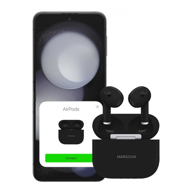 MARGOUN Samsung Galaxy Z Flip5 Bluetooth Headphones With Charging Case Wireless Earbuds 3Rd Generation Bluetooth Sport In-Ear Headphones Hi-Fi Stereo Sound Noise Reduction Black