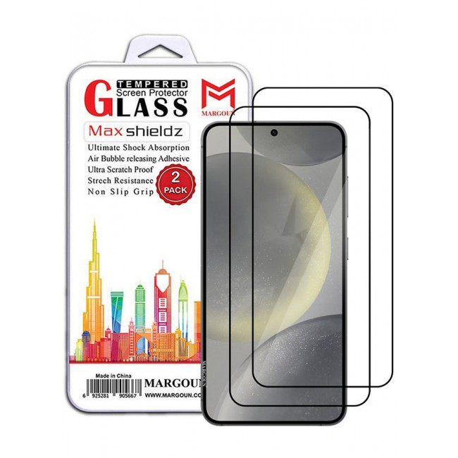MARGOUN 2 Pack Samsung Galaxy S24 Screen Protector 9H Hardness Scratch Resistance Screen Protector Touch Sensitive Case Friendly Tempered Glass Film Clear
