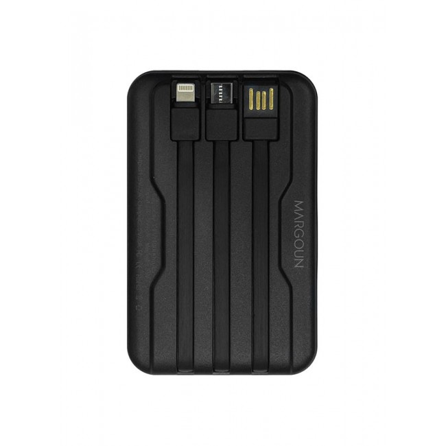 MARGOUN 10000 mAh Magnetic Battery Pack 10000mAh Wireless Charging Power Bank With Cable Slim Light Weight Wireless Charger LED Indicator Black