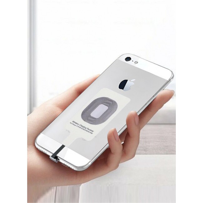 MARGOUN iPhone 5 Wireless Charging Receiver 5V 800mAh Wireless Charger Adapter Plug And Play Fast Charging Qi Receiver White