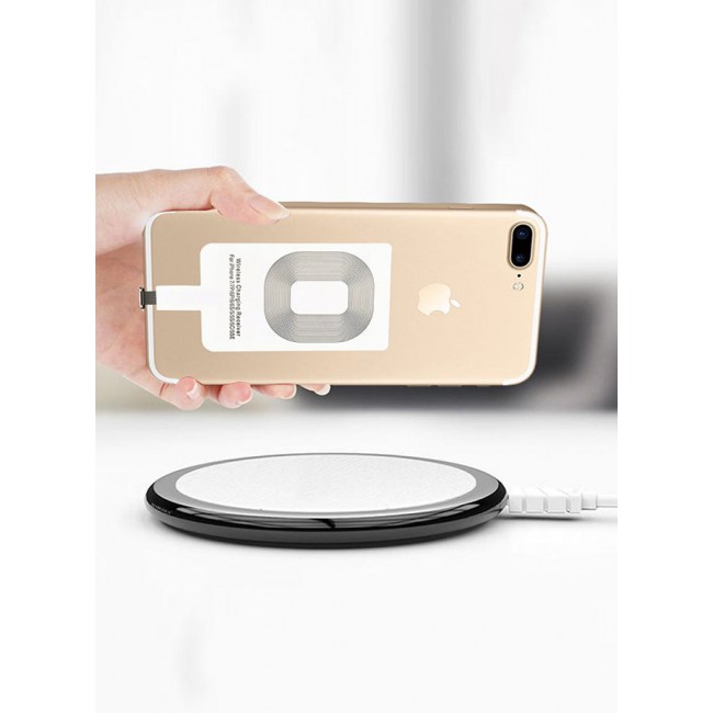 MARGOUN iPhone 7 Plus Wireless Charging Receiver 5V 800mAh Wireless Charger Adapter Plug And Play Fast Charging Qi Receiver White