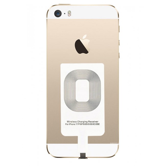 MARGOUN iPhone 5s Wireless Charging Receiver 5V 800mAh Wireless Charger Adapter Plug And Play Fast Charging Qi Receiver White