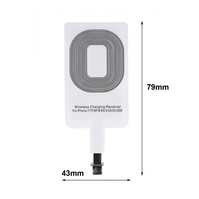 MARGOUN iPhone 5c Wireless Charging Receiver 5V 800mAh Wireless Charger Adapter Plug and Play Fast Charging Qi Receiver White