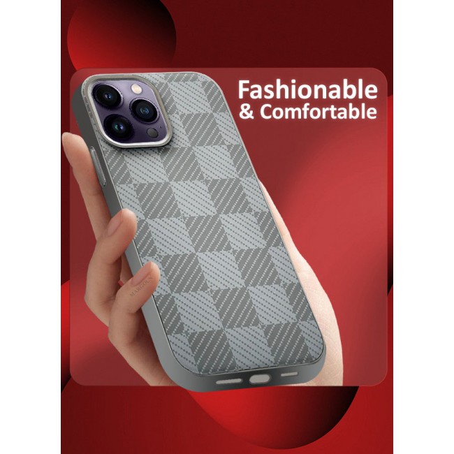 MARGOUN Case Cover For iPhone 14 Pro Max And Screen Protector 2024 New Pattern Aramid Carbon Fiber Phone Case Slim And Light Design MIX4