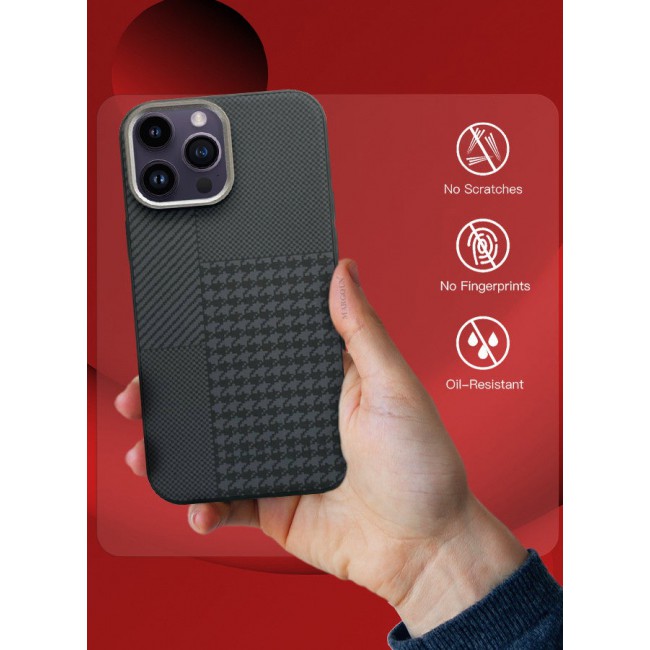 MARGOUN Case Cover For iPhone 14 Pro Max And Screen Protector 2024 New Pattern Aramid Carbon Fiber Phone Case Slim And Light Design MIX1