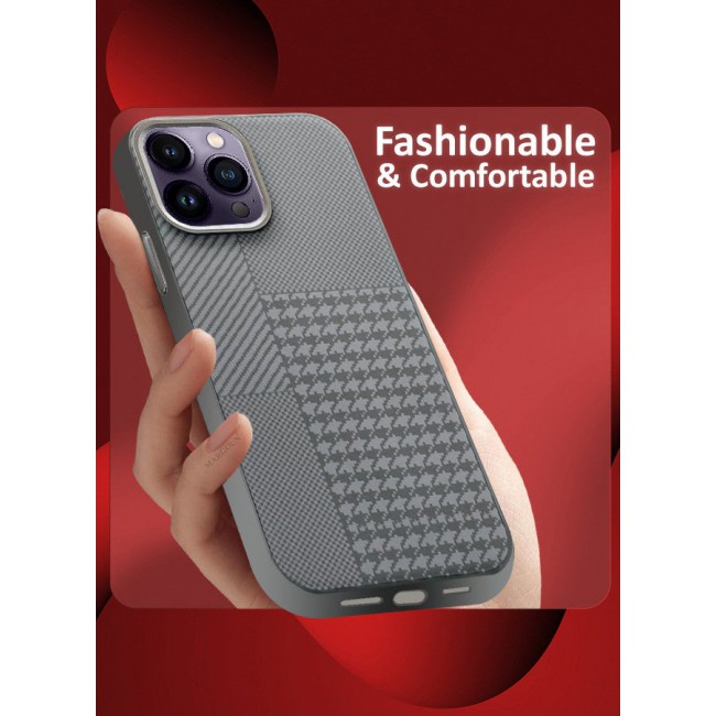 MARGOUN Case Cover For iPhone 14 Pro Max And Screen Protector 2024 New Pattern Aramid Carbon Fiber Phone Case Slim And Light Design MIX2