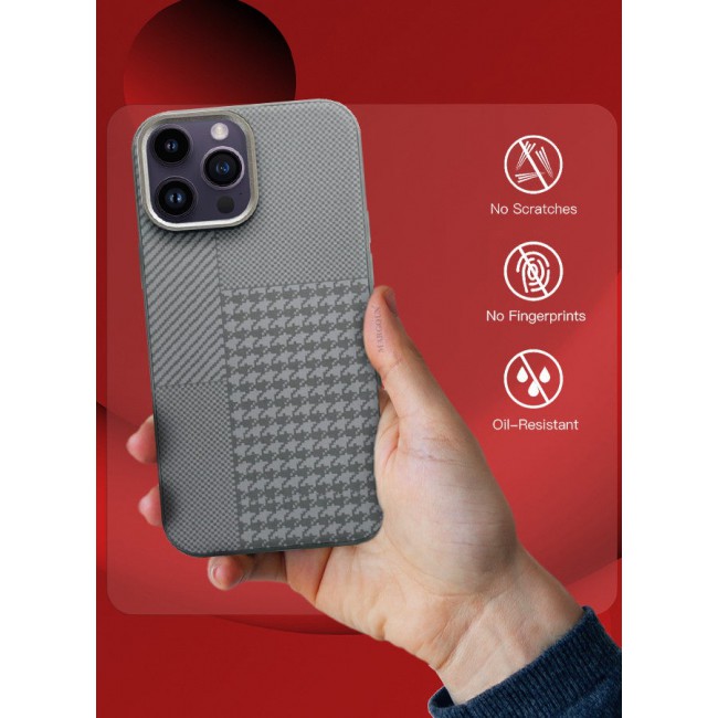 MARGOUN Case Cover For iPhone 14 Pro Max And Screen Protector 2024 New Pattern Aramid Carbon Fiber Phone Case Slim And Light Design MIX2