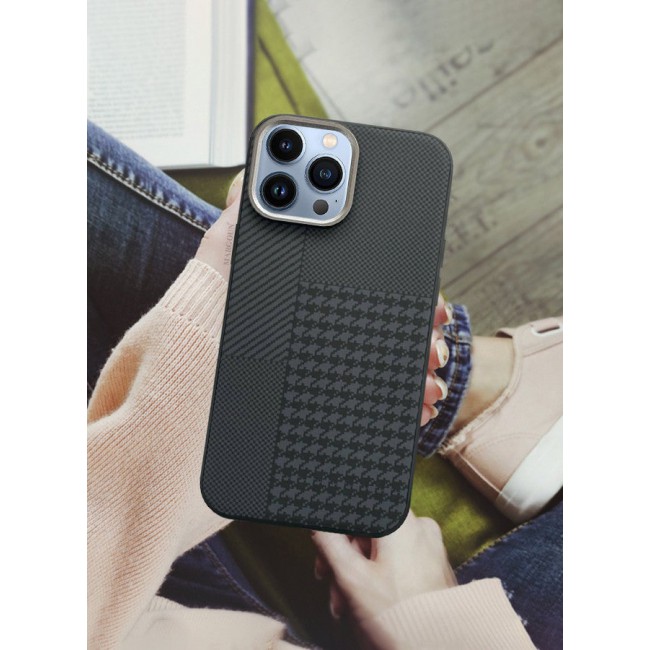 MARGOUN Case Cover For iPhone 13 Pro Max And Screen Protector 2024 New Pattern Aramid Carbon Fiber Phone Case Slim And Light Design MIX1