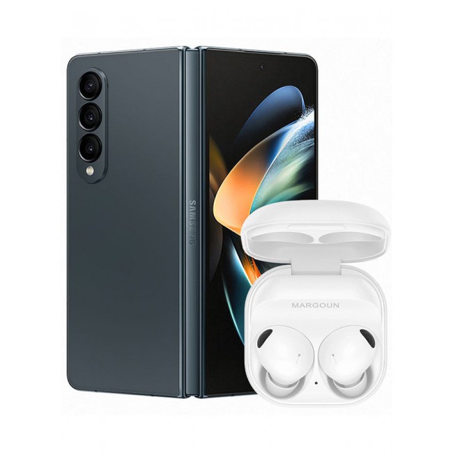 MARGOUN [Buds 2 Pro] True Wireless Bluetooth Headphones Compatible with Samsung Galaxy Z Fold4,Noise Cancelling ,Hi Fi Sound ,Comfort Fit ,HD Voice White