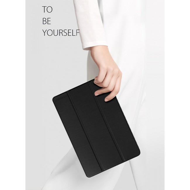 MARGOUN (for Samsung Galaxy Tab A7 Lite) Folio Case Lightweight Slim Leather Cover with Pen Slot Shockproof Back Stand Cover Auto Wake/Sleep Black