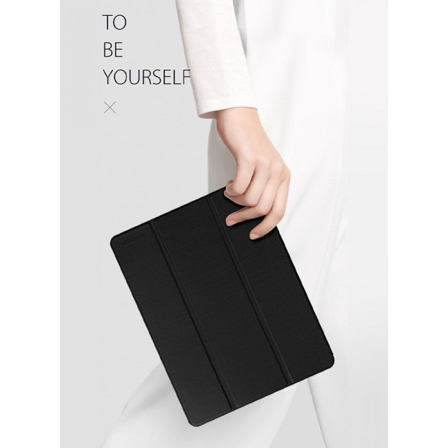 MARGOUN (for iPad Air 13 2024) Folio Case Lightweight Slim Leather Cover with Pen Slot Shockproof Back Stand Cover Auto Wake/Sleep Black