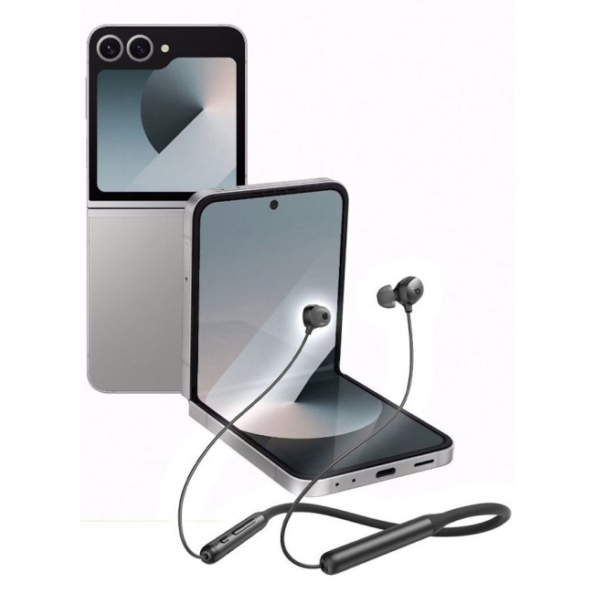 MARGOUN (for Samsung Galaxy Z Flip 6) Soundcore Life U2i Wireless Neckband Headphones USB-C Fast Charging Foldable & Lightweight Build Waterproof Headphones Black