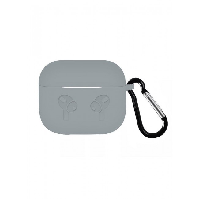 MARGOUN (for Airpods 3) Soft Silicone Skin Case Cover with Keychain for AirPods 3rd Generation Charging Case Cover,Ultrathin Thick Protective Case Grey