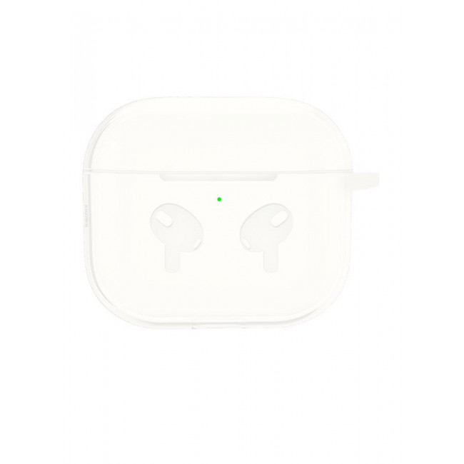 MARGOUN Soft Silicone Skin Case Cover with Keychain for AirPods 3rd Generation Charging Case Cover,Ultrathin Thick Protective Case Milky