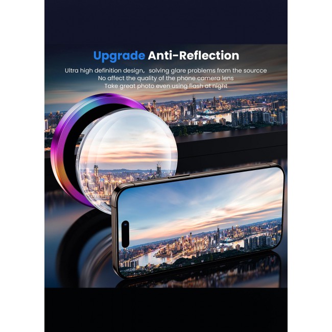 MARGOUN for 16 Pro/16 Pro Max Camera Lens Protector, Ultra Tough HD Individual Lens Protectors, Scratch Resistant, Ultra Thin Tempered Glass Multicolour