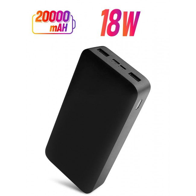 MARGOUN 20000 mAh Power Bank Portable Charger,18W High Capacity, External Battery Pack Compatible with Smart Devices Black