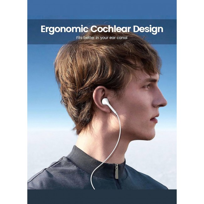 MARGOUN Handsfree,Headphones, Earphones for All Android & iOS Devices, USB C Earphone with Microphone Wired Earphones HiFi Stereo Sound Headphone White