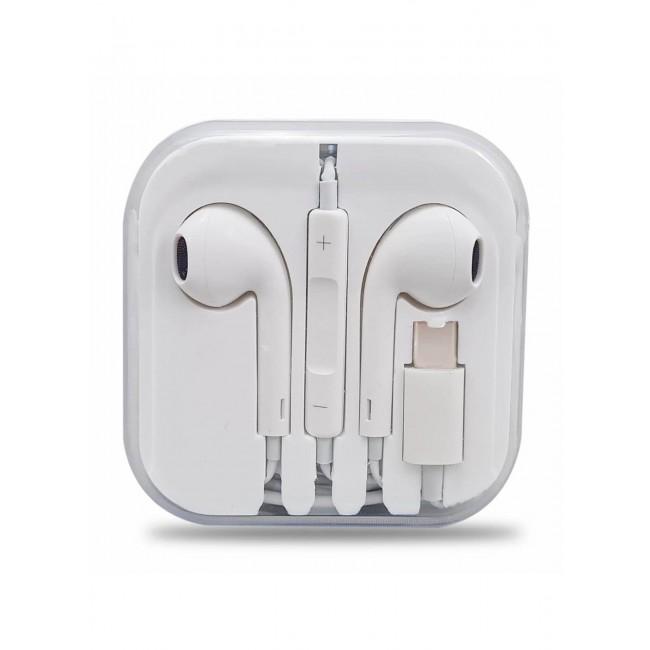 MARGOUN Handsfree,Headphones, Earphones for All Android Devices, USB C Earphone with Microphone Wired Earphones HiFi Stereo Sound Headphone White