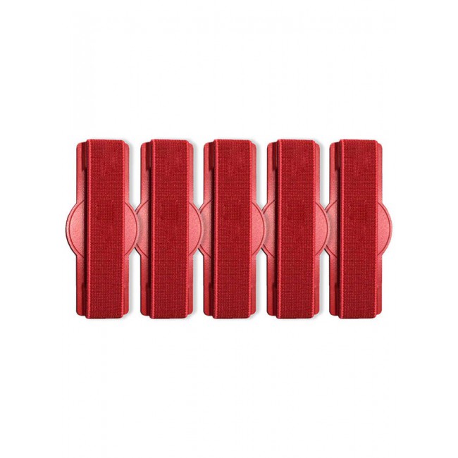 MARGOUN 5Packs, Finger Grip Phone Holder - Compact and Ergonomic Design Anti Slip Mobile Phone Back Grip Holder Red-5