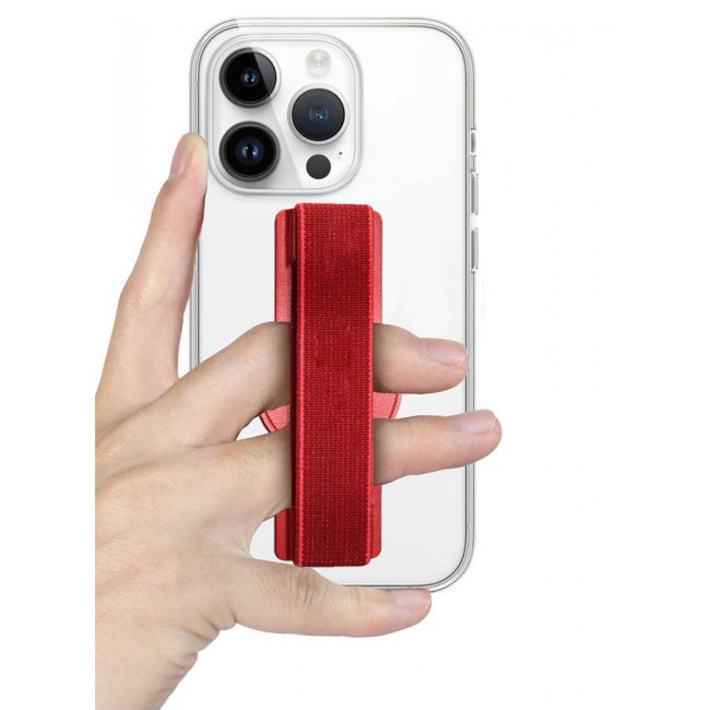 MARGOUN 5Packs, Finger Grip Phone Holder - Compact and Ergonomic Design Anti Slip Mobile Phone Back Grip Holder Red-5