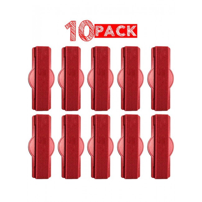 MARGOUN 10Pakcs, Finger Grip Phone Holder - Compact and Ergonomic Design Anti Slip Mobile Phone Back Grip Holder Red