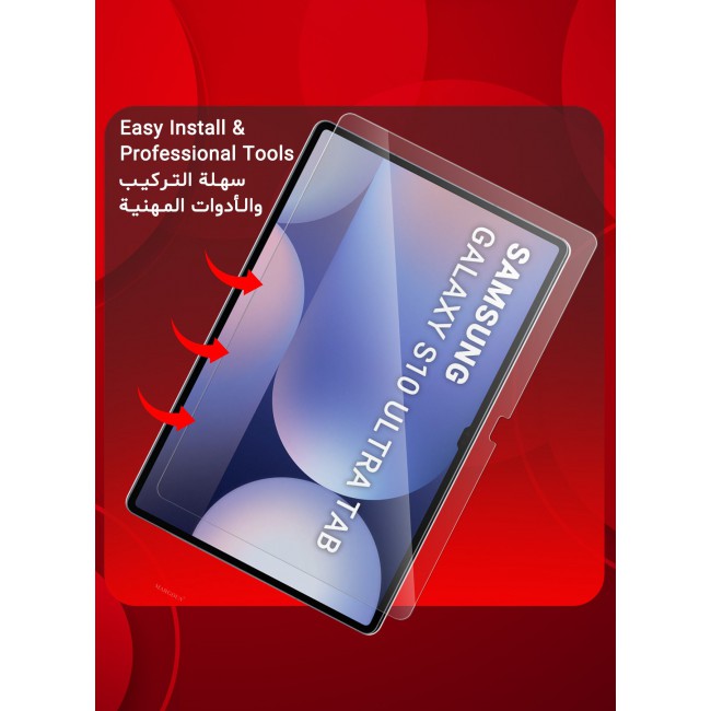 MARGOUN (for Samsung Galaxy S10 Ultra Tab) 2Packs Premium Screen Protector Full Coverage, Scratch-Resistant Anti Bubble Clear