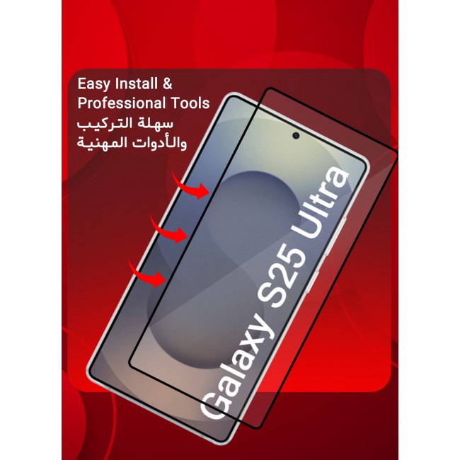 MARGOUN (for Samsung Galaxy S25 Ultra Tab) Premium Screen Protector Full Coverage, Scratch-Resistant Anti Bubble - Side Clear
