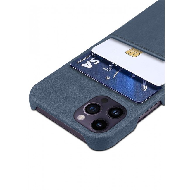 MARGOUN iPhone 14 Pro Max 2Packs Case Cover Leather with Card Holder for Men Women Phone Case with 3D Screen Protector - Blue Blue-2