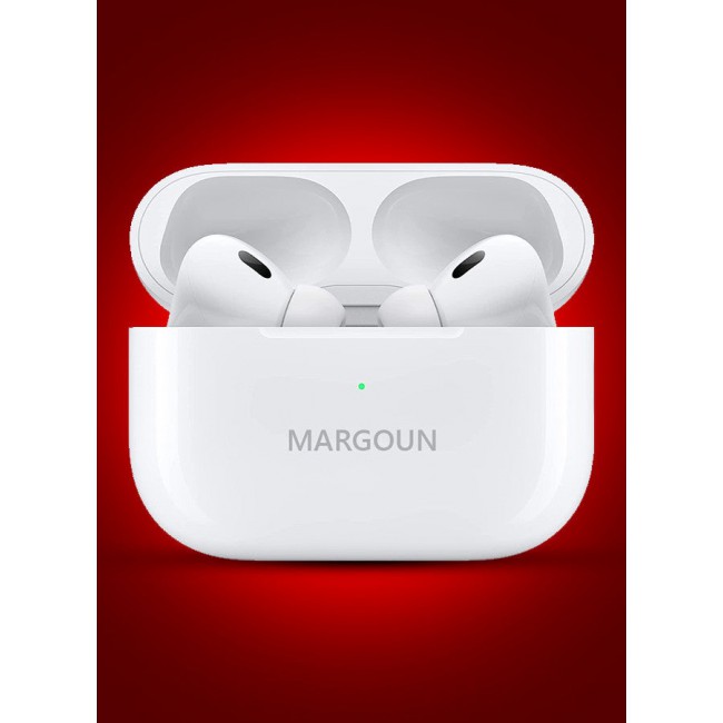 MARGOUN Wireless Earbuds Pro 2 for Samsung Galaxy S25 with Charging Case, Bluetooth Sport In-Ear Headphones Hi-Fi Stereo Sound Noise Reduction - White White-AP1