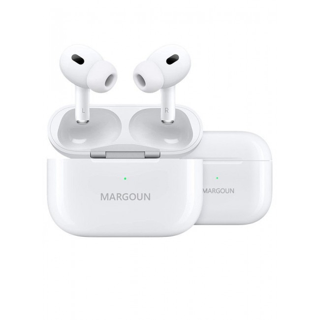 MARGOUN Wireless Earbuds Pro 2 for Samsung Galaxy S25 with Charging Case, Bluetooth Sport In-Ear Headphones Hi-Fi Stereo Sound Noise Reduction - White White-AP1