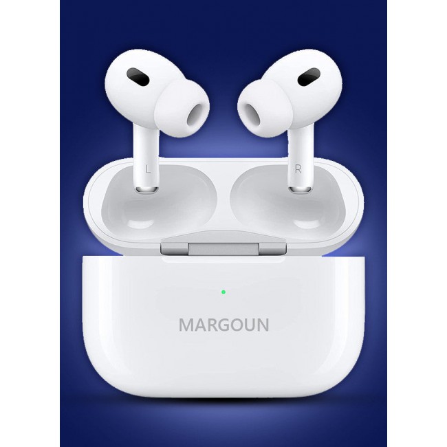 MARGOUN Wireless Earbuds Pro 2 for Samsung Galaxy S25 with Charging Case, Bluetooth Sport In-Ear Headphones Hi-Fi Stereo Sound Noise Reduction - White White-AP1