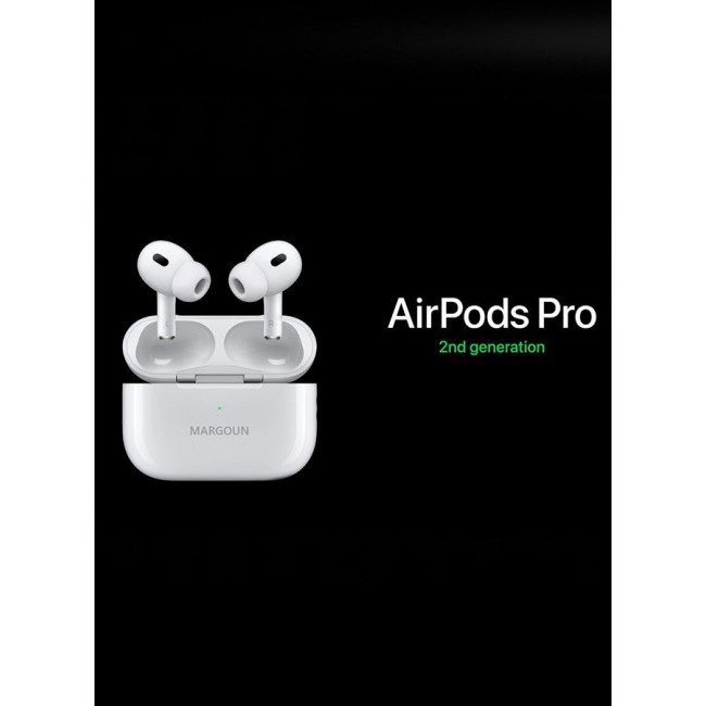 MARGOUN Wireless Earbuds Pro 2 for Samsung Galaxy S25 with Charging Case, Bluetooth Sport In-Ear Headphones Hi-Fi Stereo Sound Noise Reduction - White White-AP1