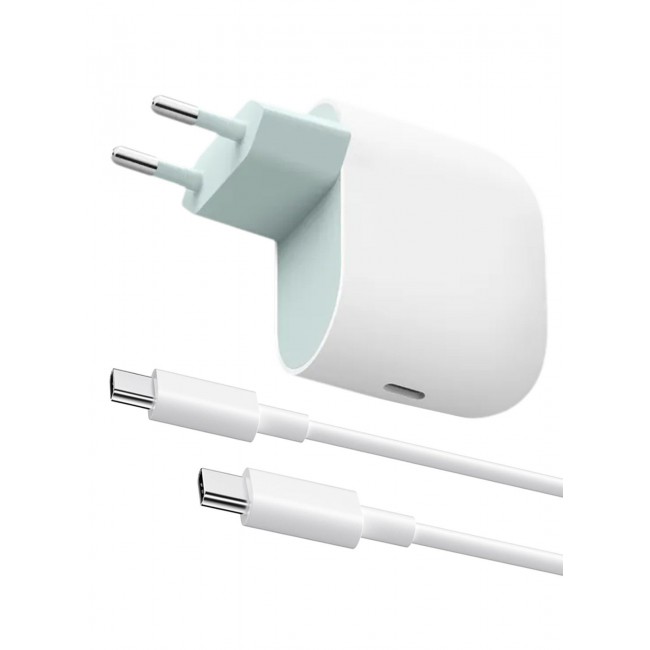 Google 45W USB-C Power Charger with USB-C 1m Cable - Fast-Charging Pixel Phone Charger Compatible with Google Products and Other USB-C Devices White-2