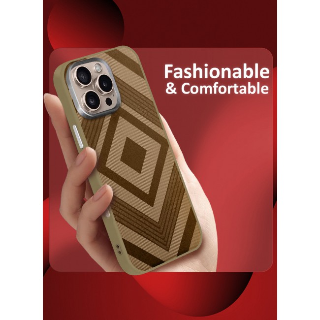 MARGOUN iPhone 16 Pro Max 2Packs Case Cover Carbon Fiber Pattern Phone Case Slim Shockproof Back Cover with 3D Screen Protector - Kajsa Cube Pattern Kajsa Cube Pattern-2