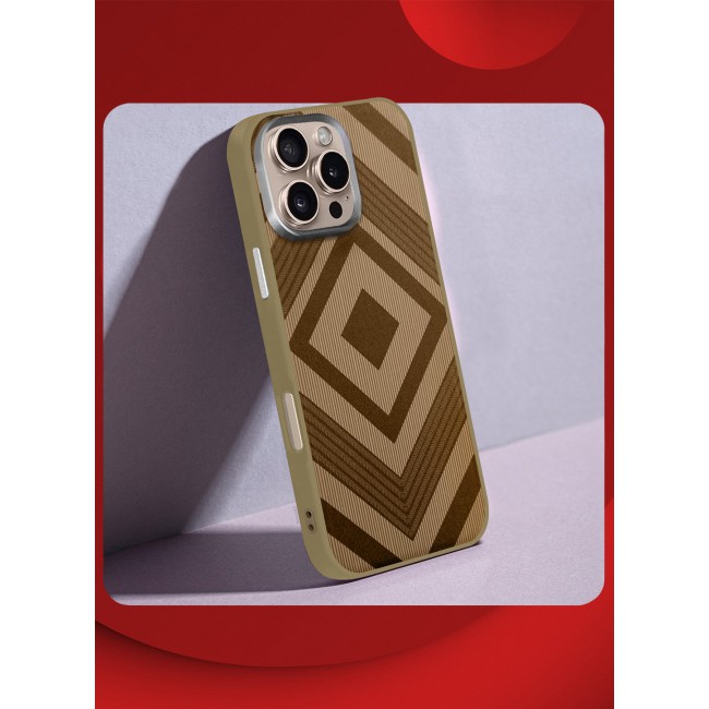 MARGOUN iPhone 16 Pro Max 2Packs Case Cover Carbon Fiber Pattern Phone Case Slim Shockproof Back Cover with 3D Screen Protector - Kajsa Cube Pattern Kajsa Cube Pattern-2