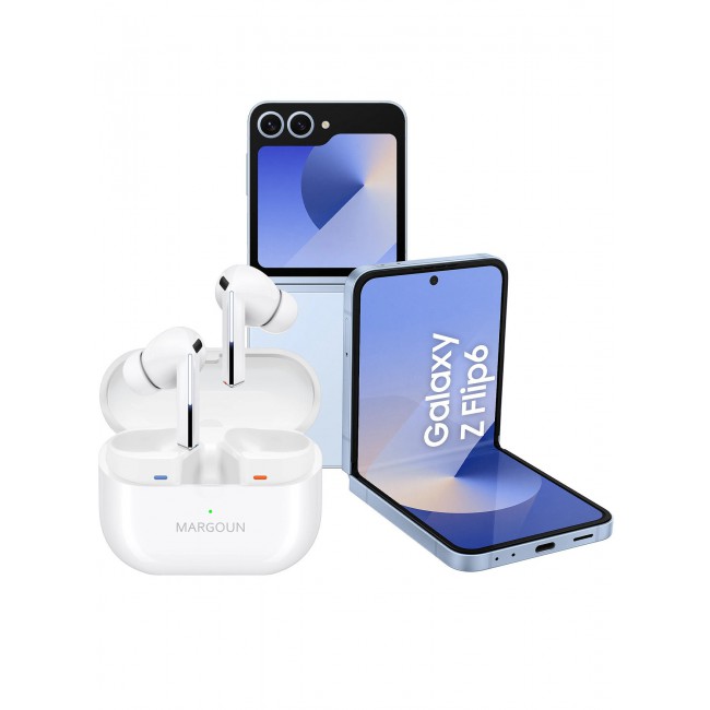 MARGOUN Buds3 Pro Wireless Earbuds with Touch Control & Magnetic Charging Case for Galaxy Zflip 6 white