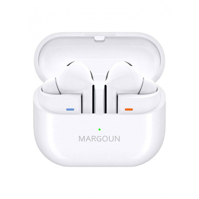 MARGOUN Buds3 Pro Wireless Earbuds with Touch Control & Magnetic Charging Case for Galaxy Zflip 6 white