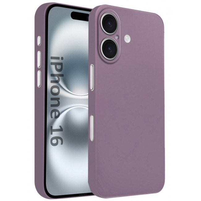 MARGOUN Thin Case for iPhone 16 , Back Cover Sturdy Durable Ultra-Thin Case Drop Protection Cover Clear Purple-1