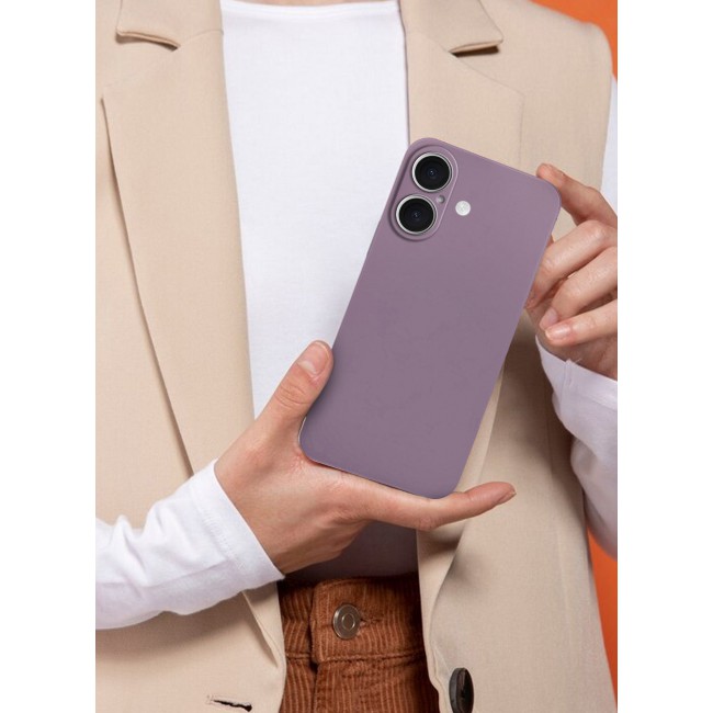 MARGOUN Thin Case for iPhone 16 , Back Cover Sturdy Durable Ultra-Thin Case Drop Protection Cover Clear Purple-1