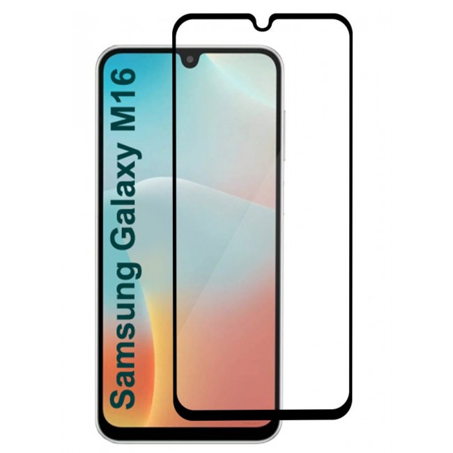 MARGOUN Samsung Galaxy M16 Screen Protector Full Coverage 9H Tempered Glass HD Clarity With Anti-Fingerprint And Edge-To-Edge Fit Side Black-1