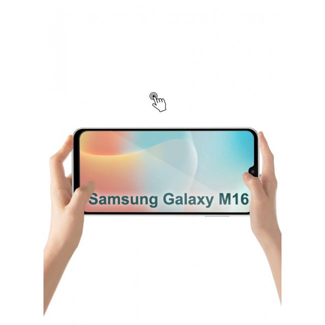 MARGOUN Samsung Galaxy M16 Screen Protector Full Coverage 9H Tempered Glass HD Clarity With Anti-Fingerprint And Edge-To-Edge Fit Side Black-1