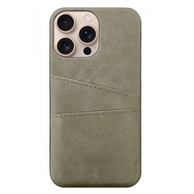 MARGOUN Protective Case And Cover For iPhone 16 Pro Max Case Leather With Card Holder Grey-1