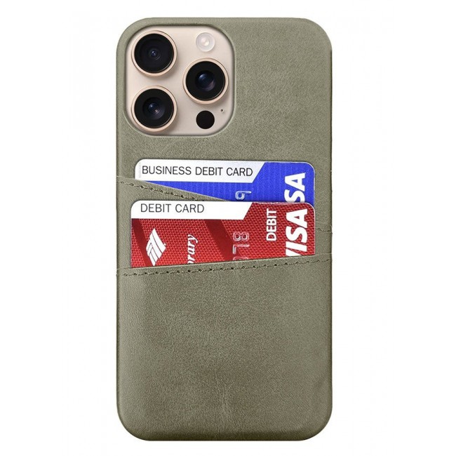 MARGOUN Protective Case And Cover For iPhone 16 Pro Max Case Leather With Card Holder Grey-1