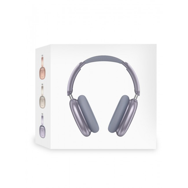MARGOUN Air Max Pro Wireless Over Ear Headphones with Active Noiose Cancellation and Built-in Mi, Comfortable and Lightweight - Purple purple