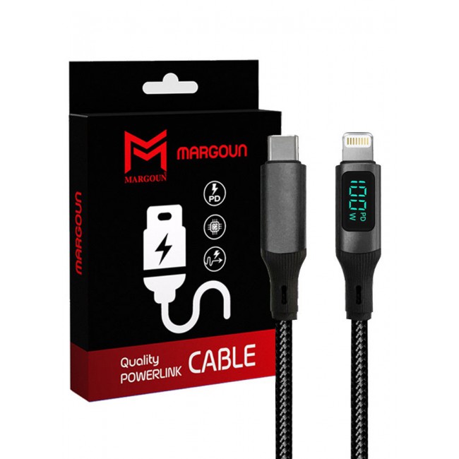 MARGOUN USB-C to Lightning Magnetic Charging Cable with Display (1M) - Smart PD Fast Charge, Real-Time Power Monitoring, Detachable Design - Black Black-5