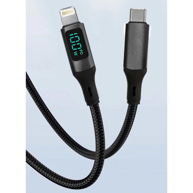 MARGOUN USB-C to Lightning Magnetic Charging Cable with Display (1M) - Smart PD Fast Charge, Real-Time Power Monitoring, Detachable Design - Black Black-5