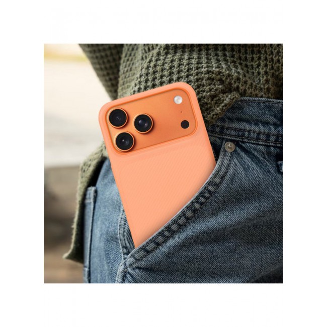 MARGOUN 2Packs Case Cover for iPhone 17 Pro Max, Air Skin Line Design Back Cover, Sturdy Durable Ultra-Thin Case, Drop Protection Cover Clear with 3D Screen Protector - Cosmic Orange-2