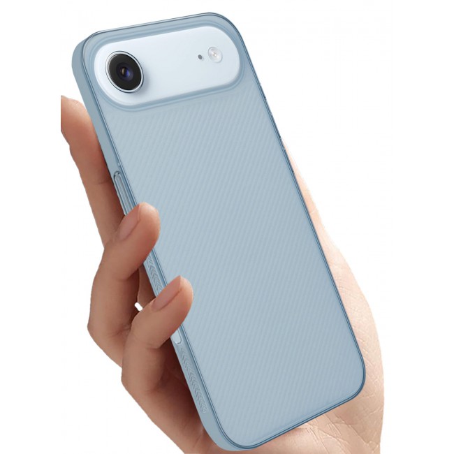 MARGOUN 2 Packs Case Cover for iPhone 17 Air - Sturdy Durable Ultra-Thin Case - Air Skin Line Design Transparent Back Cover - Drop Protection Cover with 3D Screen Protector - Light Blue-2 Light Blue-2